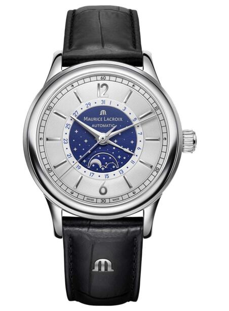 Review Maurice Lacroix Les Classiques Moonphase LC6168-SS001-122-1 watch replica